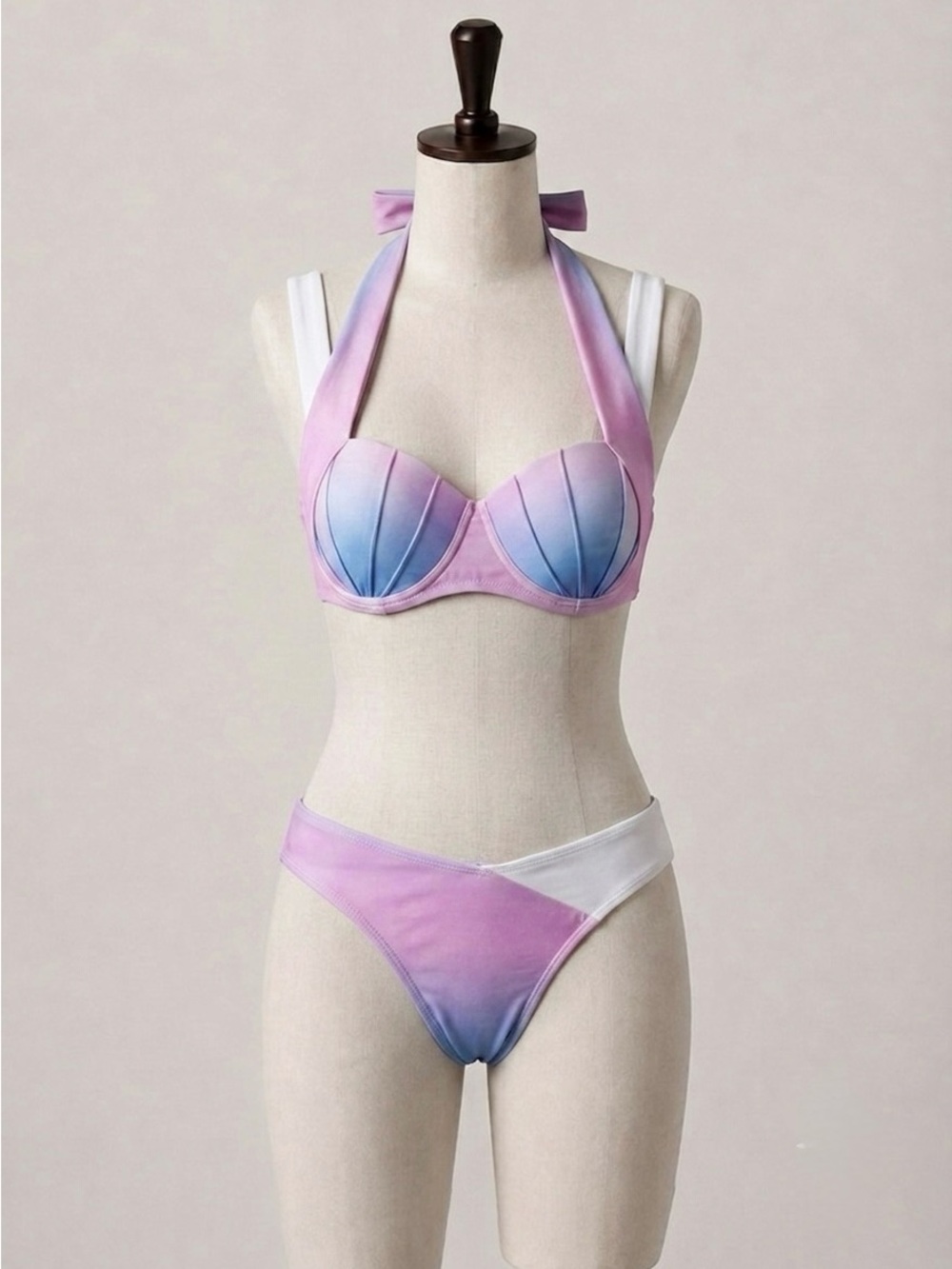 👙BOGO Free Pink to Blue Ombre Shell Bikini Set